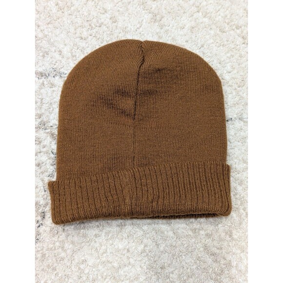 CANADA Weather‎ Gear Ribbed Cuffed Knit Beanie Mens OSFA Brown Winter Hat - Picture 3 of 5